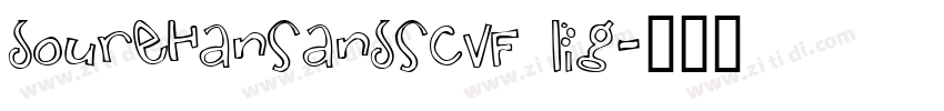 soureHanSansSCVF lig字体转换